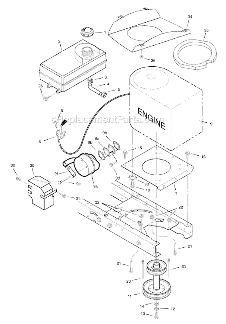 Page D Diagram and Parts List for 7800302 425017x78B Murray Lawn Tractor