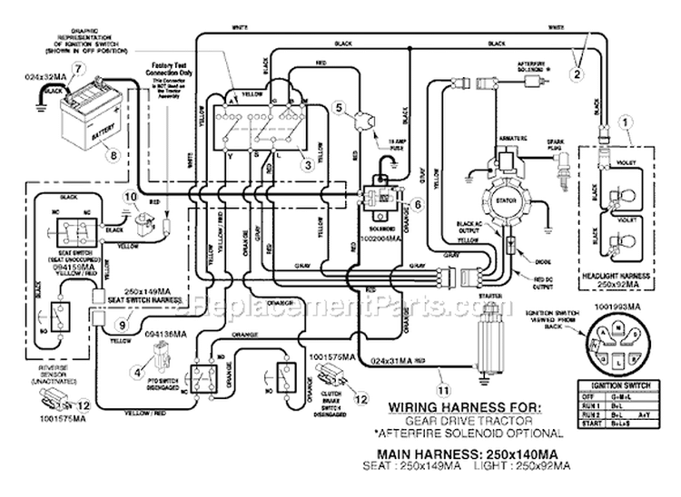 Page D Diagram and Parts List for 7800303 425621x108C Murray Lawn Tractor