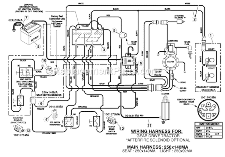 Page D Diagram and Parts List for 7800303 425621x108D Murray Lawn Tractor