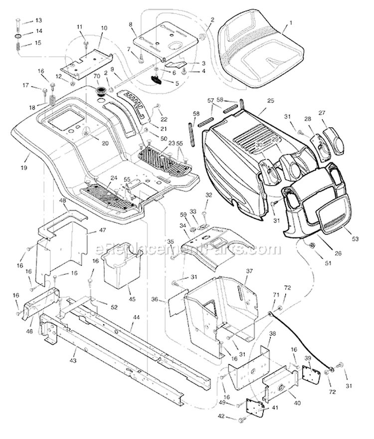 Page A Diagram and Parts List for 7800304 425622x78C Murray Lawn Tractor