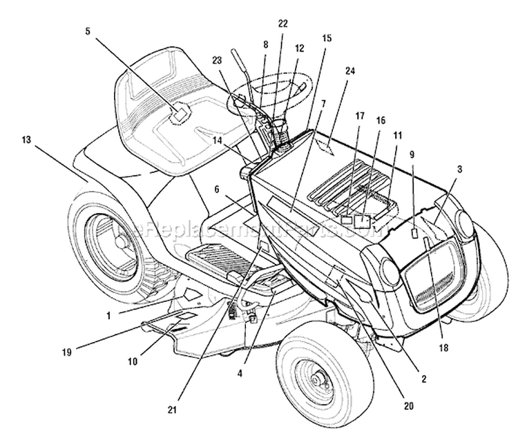 Page B Diagram and Parts List for 7800306 465624x78B Murray Lawn Tractor