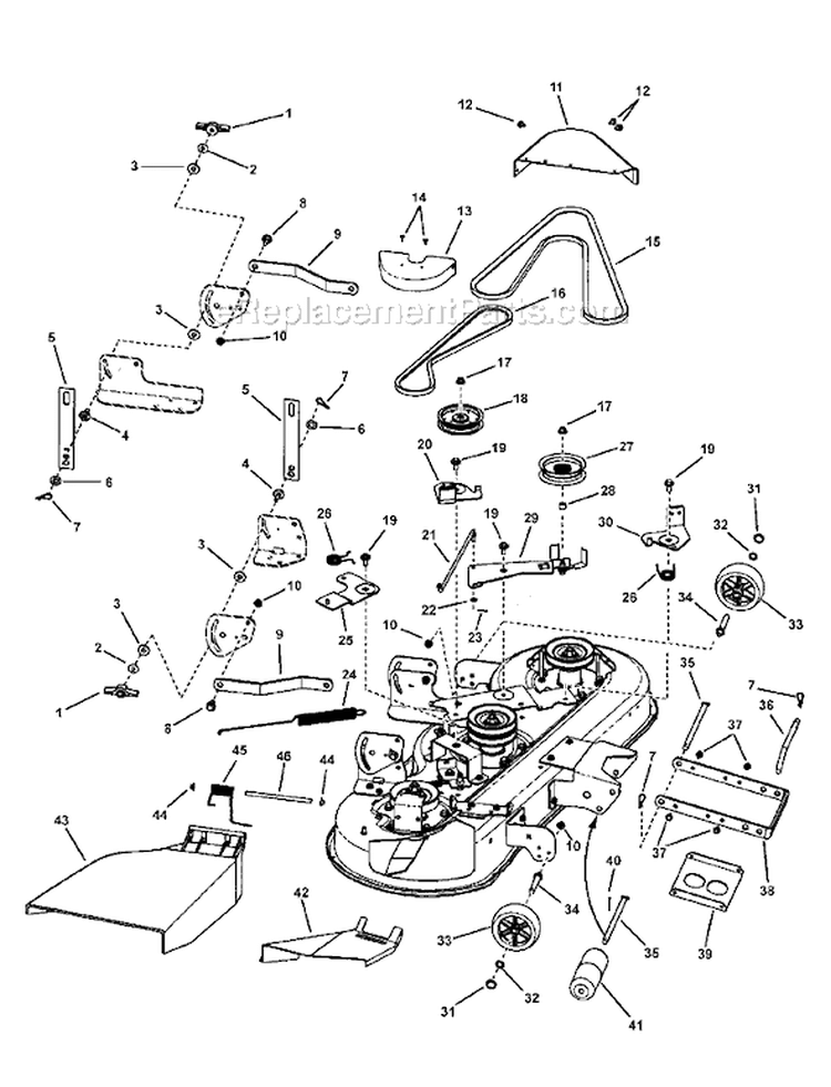 Page A Diagram and Parts List for 7800311 CLT20460 Murray Lawn Tractor