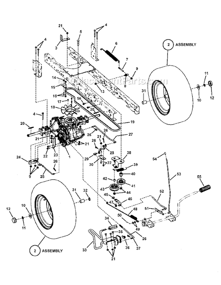 Page J Diagram and Parts List for 7800311 CLT20460 Murray Lawn Tractor