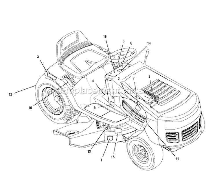 Page B Diagram and Parts List for 7800319 385048x151 Murray Lawn Tractor