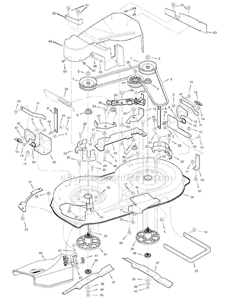 Page F Diagram and Parts List for 7800319 385048x151 Murray Lawn Tractor