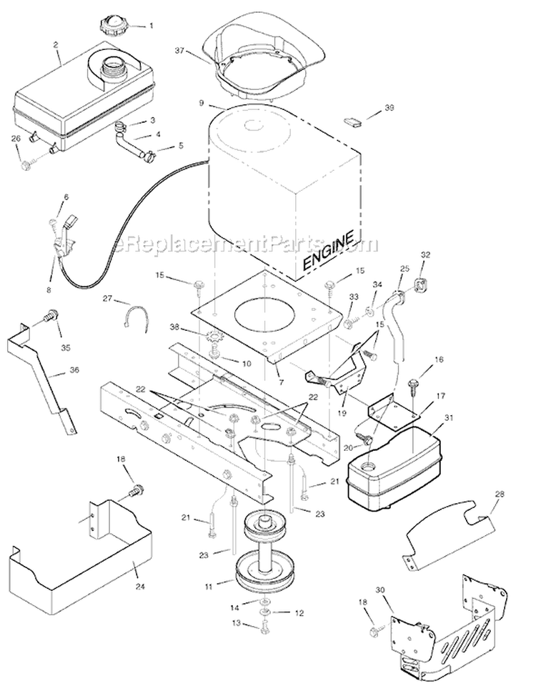 Page D Diagram and Parts List for 7800320 405021x151 Murray Lawn Tractor