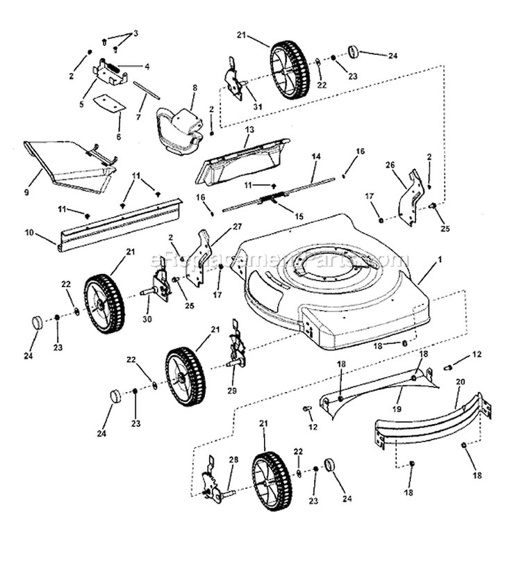 Page A Diagram and Parts List for 7800323 BT2265FC Murray Lawn Mower