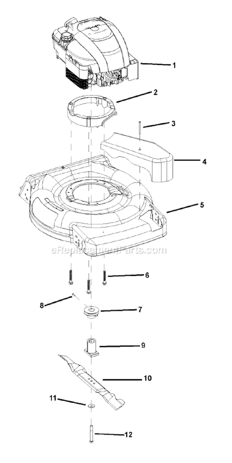Page A Diagram and Parts List for 7800324 BTP22675HWFC Murray Lawn Mower