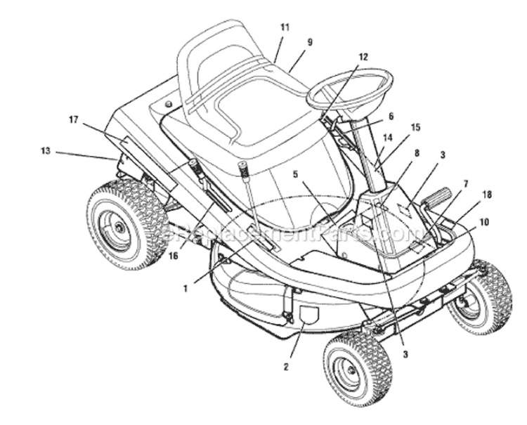 Page B Diagram and Parts List for 7800336 312006x51A Murray Lawn Tractor