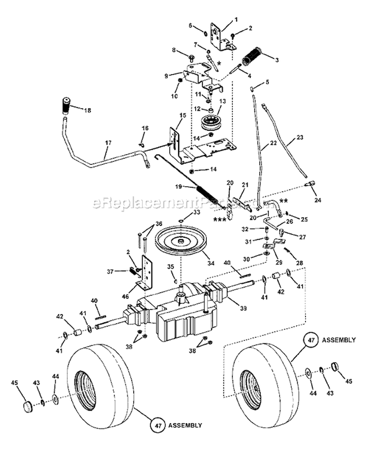 Page J Diagram and Parts List for 7800361 LT135420C Murray Lawn Tractor