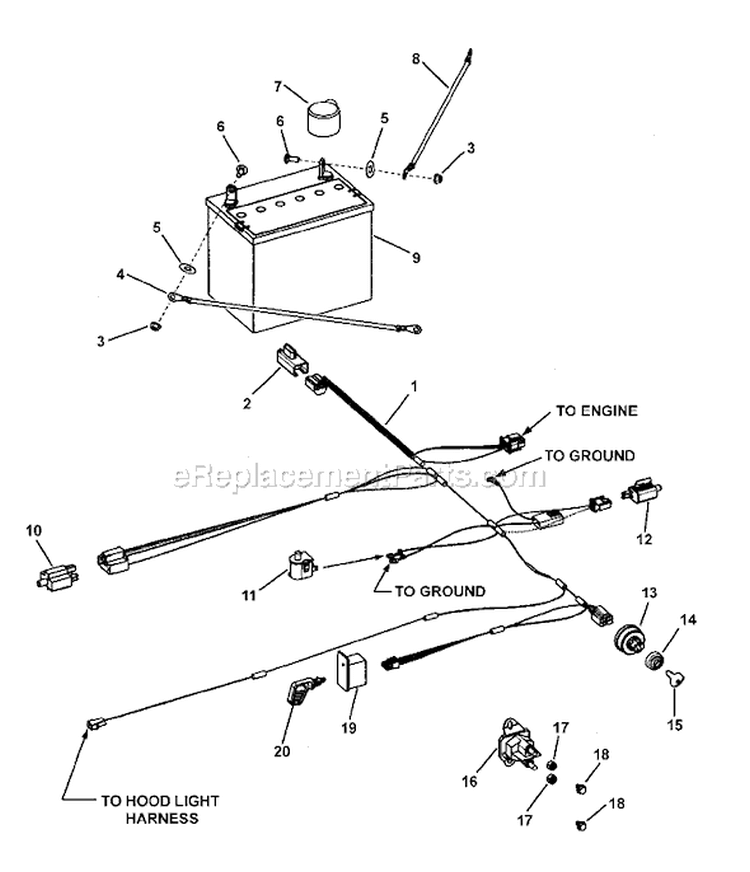Page D Diagram and Parts List for 7800361 LT135420C Murray Lawn Tractor
