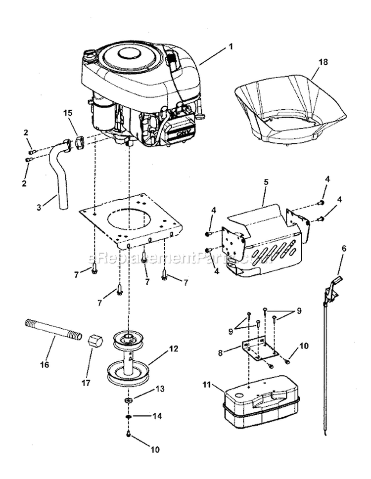 Page E Diagram and Parts List for 7800361 LT135420C Murray Lawn Tractor