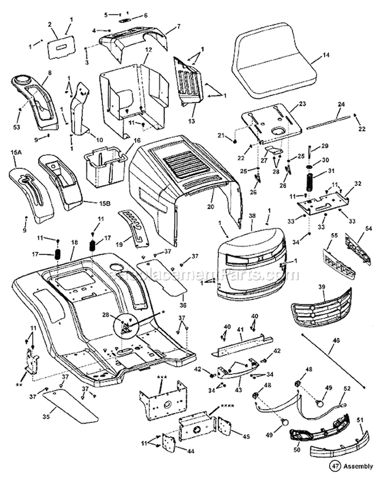 Page G Diagram and Parts List for 7800361 LT135420C Murray Lawn Tractor