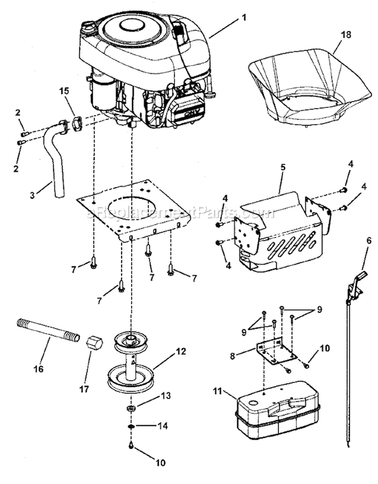 Page E Diagram and Parts List for 7800362 LT155420C Murray Lawn Tractor