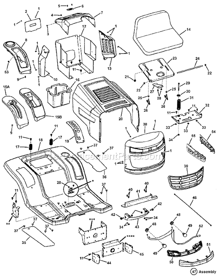 Page G Diagram and Parts List for 7800362 LT155420C Murray Lawn Tractor