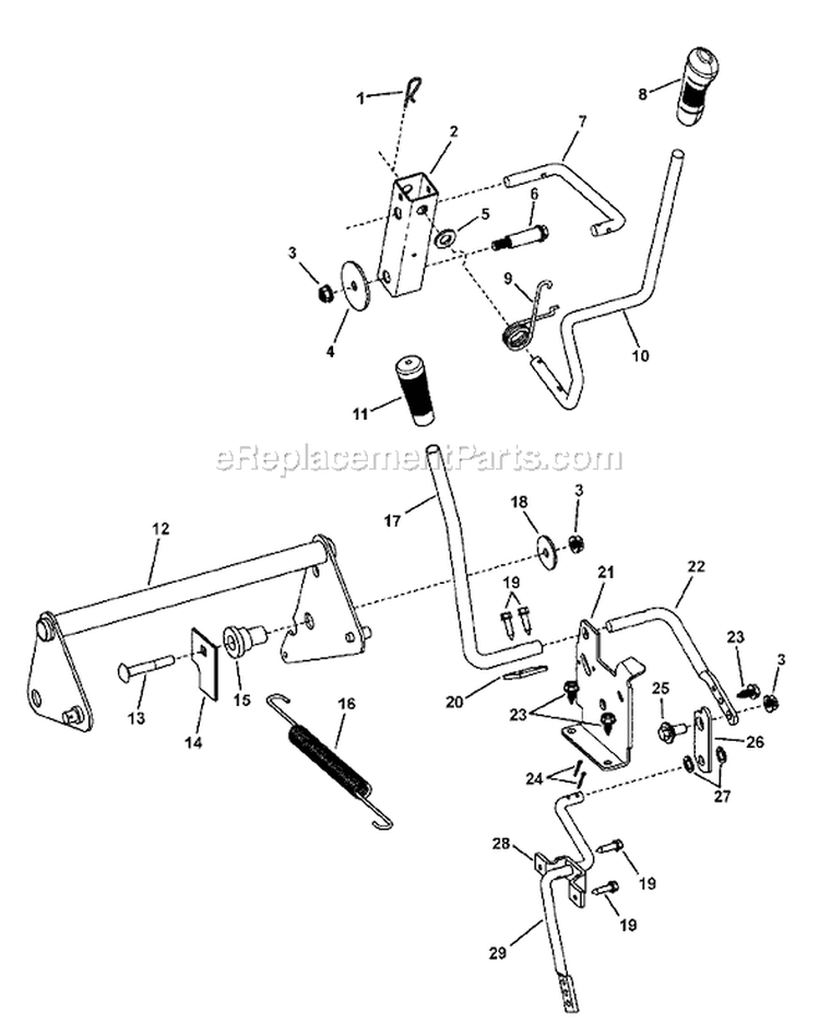 Page H Diagram and Parts List for 7800362 LT155420C Murray Lawn Tractor