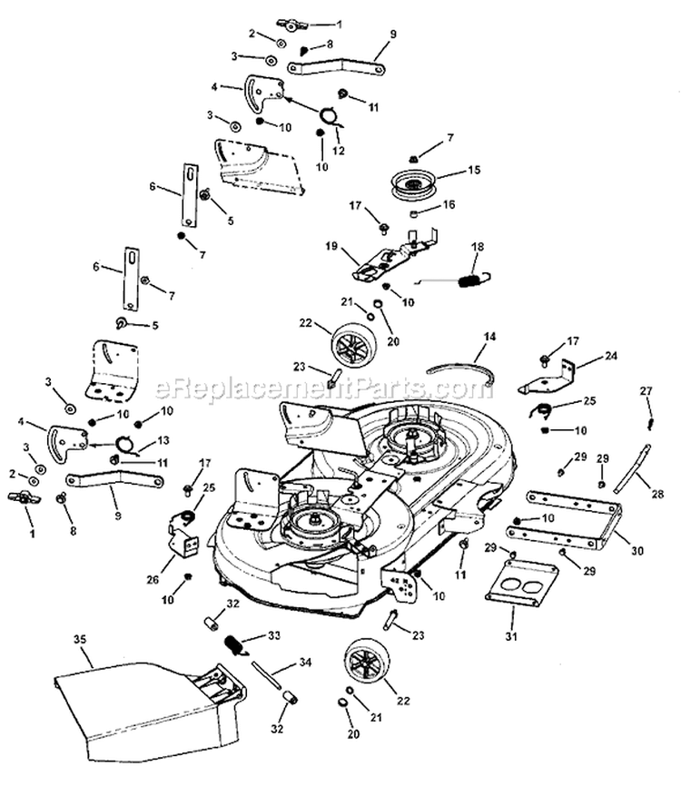 Page A Diagram and Parts List for 7800370 FLT185420 Murray Lawn Tractor