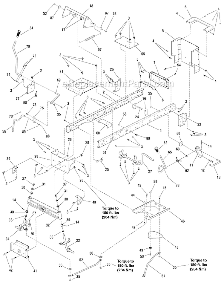 Page H Diagram and Parts List for 7800400 ELT12460H Murray Lawn Tractor
