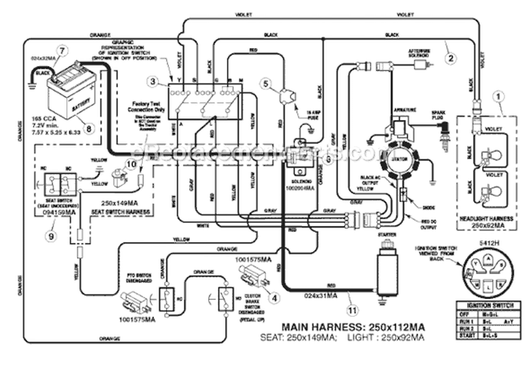 Page D Diagram and Parts List for 7800411 ELT155420H Murray Lawn Tractor