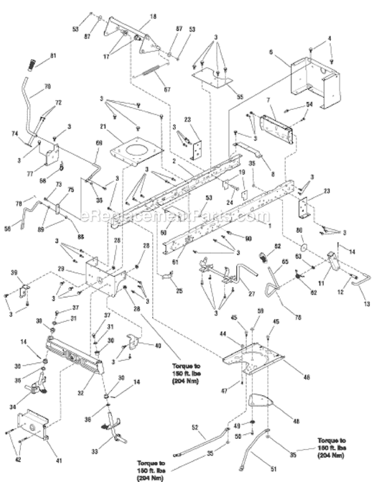 Page H Diagram and Parts List for 7800411 ELT155420H Murray Lawn Tractor