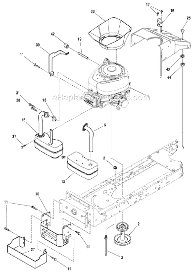 Page E Diagram and Parts List for 7800412 EYK125380 Murray Lawn Tractor