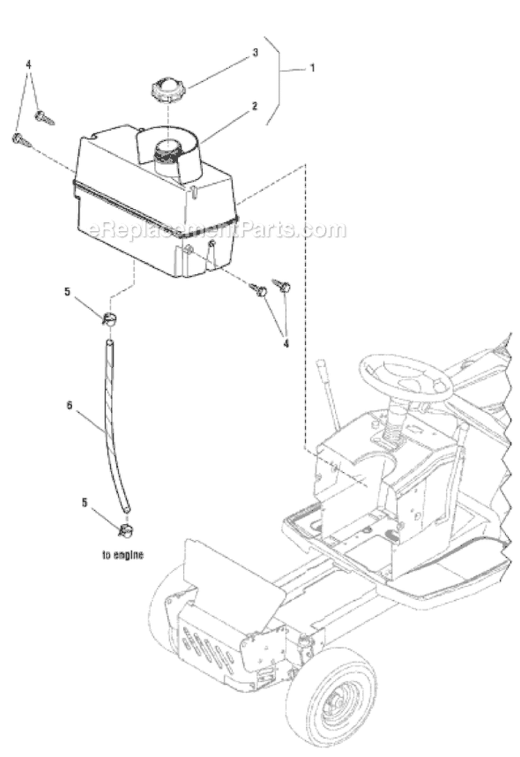 Page F Diagram and Parts List for 7800412 EYK125380 Murray Lawn Tractor