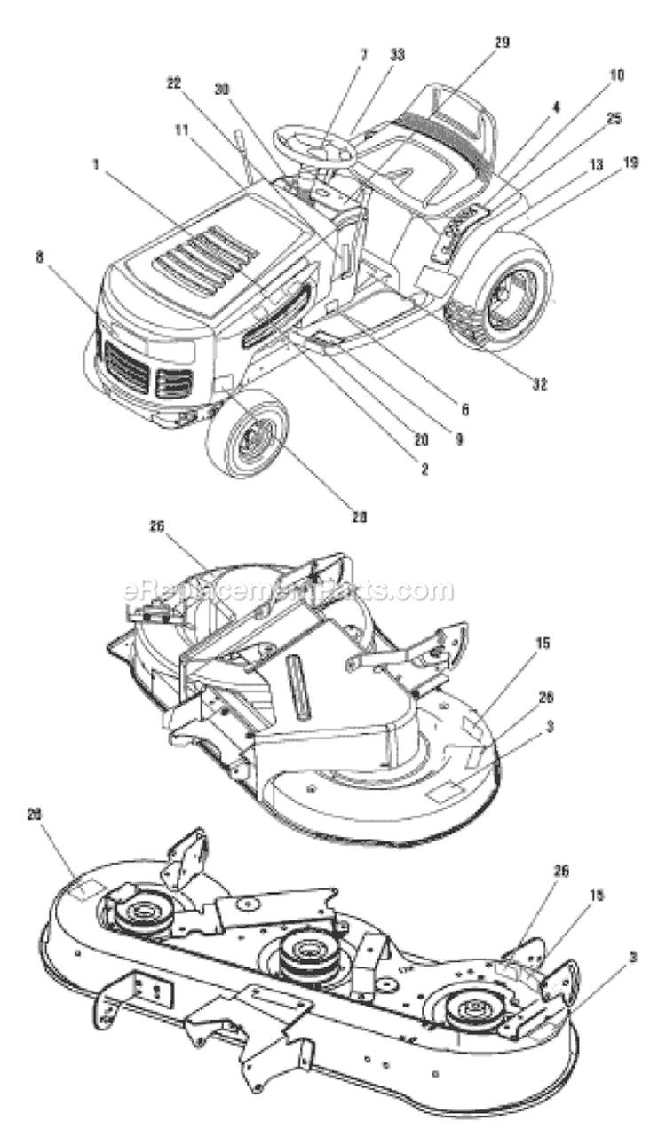 Page C Diagram and Parts List for 7800413 EYK155420G Murray Lawn Tractor