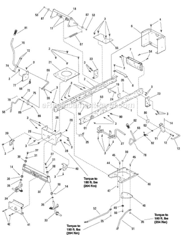 Page H Diagram and Parts List for 7800413 EYK155420G Murray Lawn Tractor
