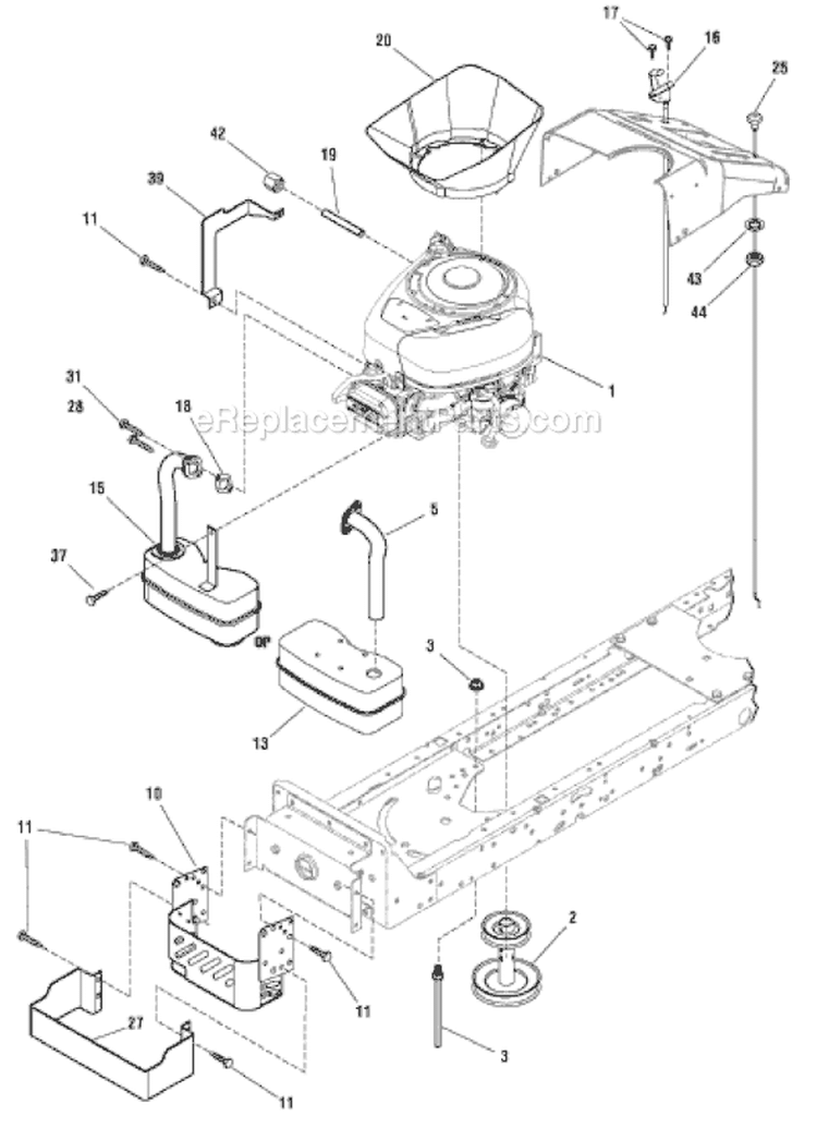 Page E Diagram and Parts List for 7800414 EYK155420H Murray Lawn Tractor