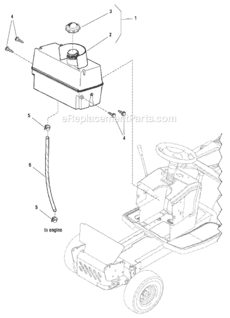 Page F Diagram and Parts List for 7800414 EYK155420H Murray Lawn Tractor