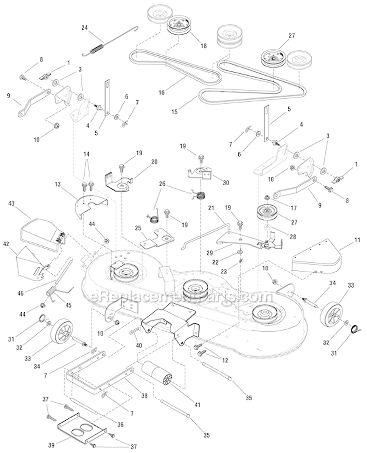 Page A Diagram and Parts List for 7800415 EYK175460H Murray Lawn Tractor