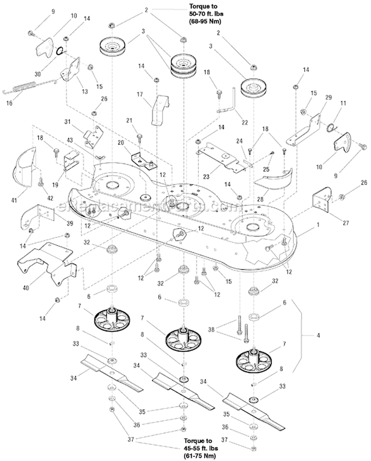 Page B Diagram and Parts List for 7800415 EYK175460H Murray Lawn Tractor