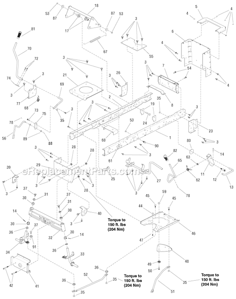 Page F Diagram and Parts List for 7800415 EYK175460H Murray Lawn Tractor