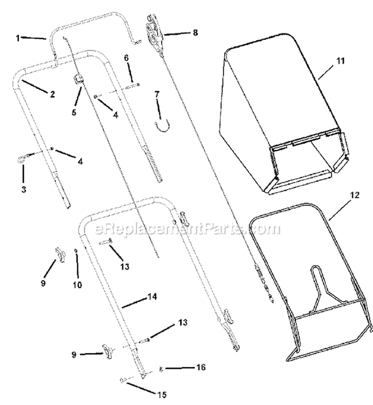Page B Diagram and Parts List for 7800462 EMP22675HW Murray Lawn Mower