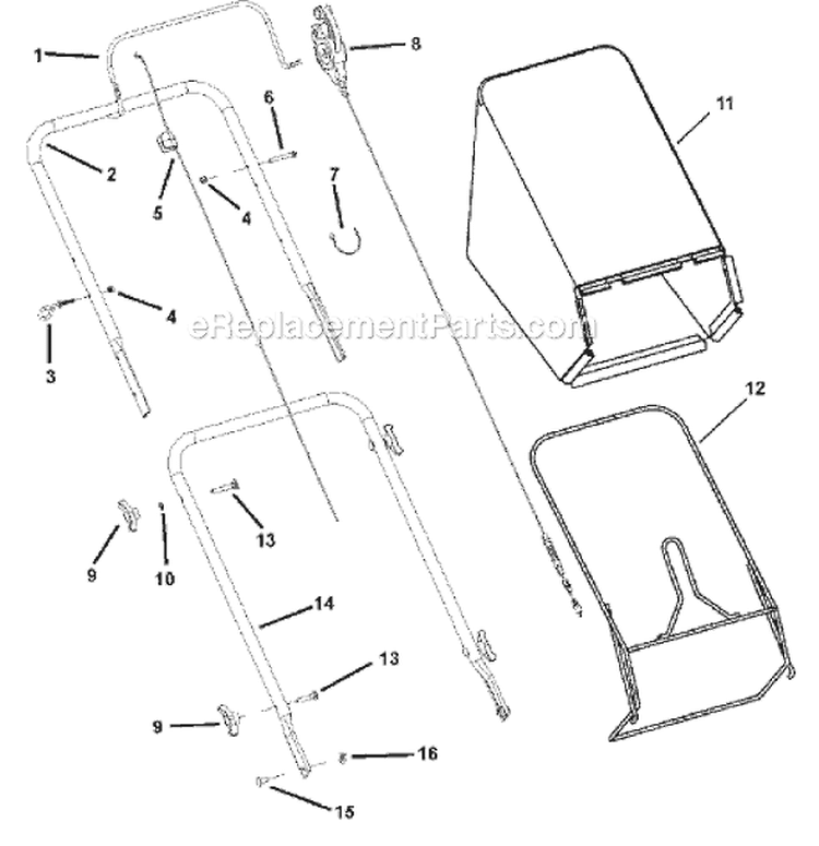 Page B Diagram and Parts List for 7800477 BTP22675HW Murray Lawn Mower