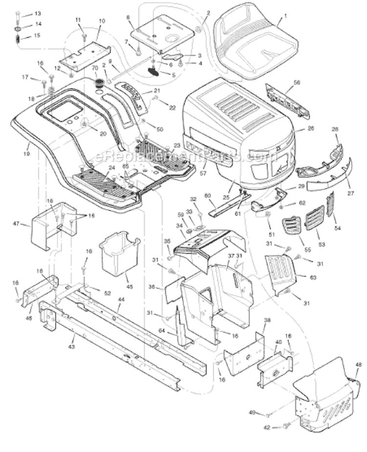 Page A Diagram and Parts List for 7800494 465624x108A Murray Lawn Tractor