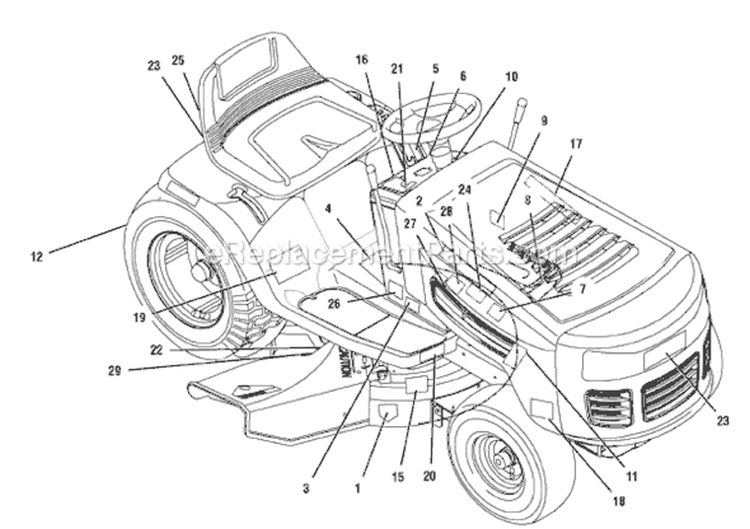 Page B Diagram and Parts List for 7800494 465624x108A Murray Lawn Tractor