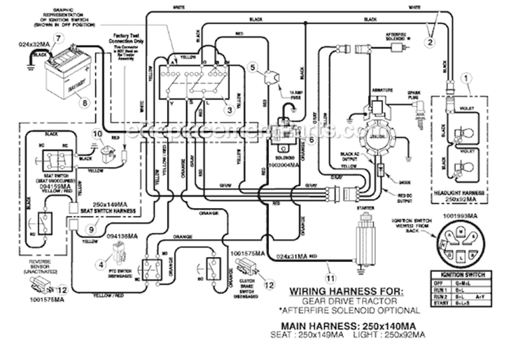 Page D Diagram and Parts List for 7800494 465624x108A Murray Lawn Tractor