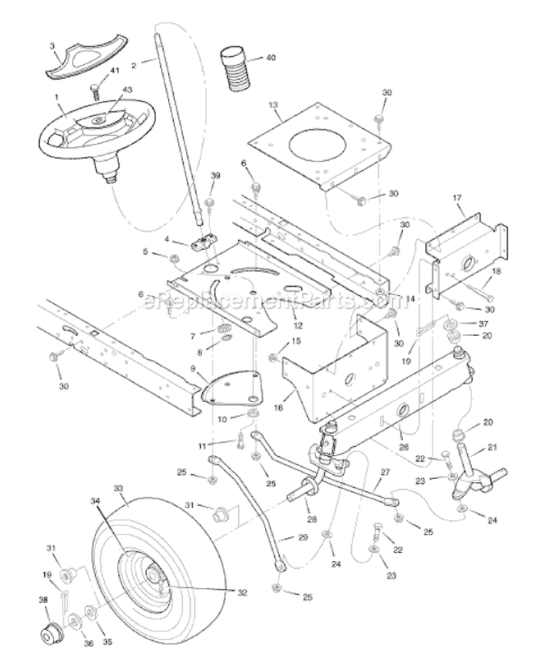 Page H Diagram and Parts List for 7800494 465624x108A Murray Lawn Tractor