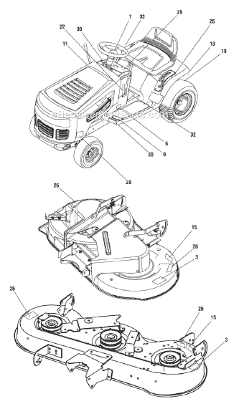 Page C Diagram and Parts List for 7800496 ELB125380G Murray Lawn Tractor