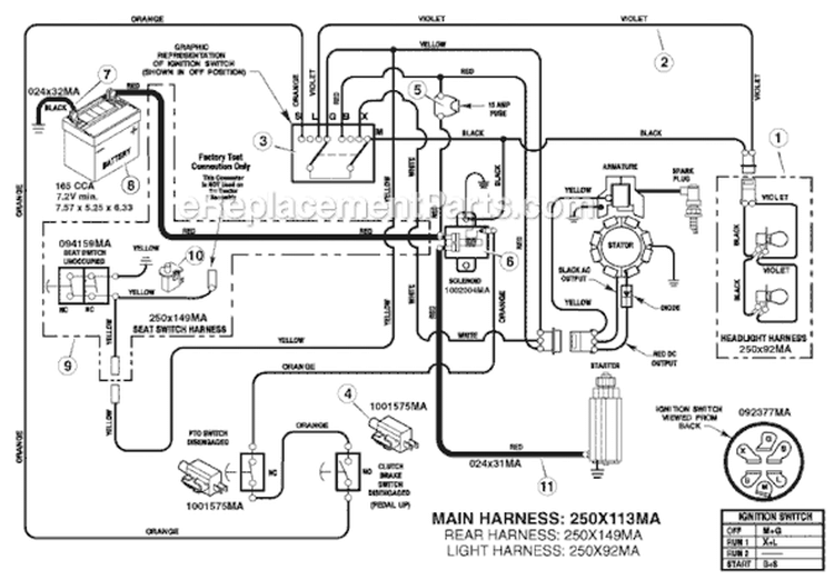 Page D Diagram and Parts List for 7800496 ELB125380G Murray Lawn Tractor