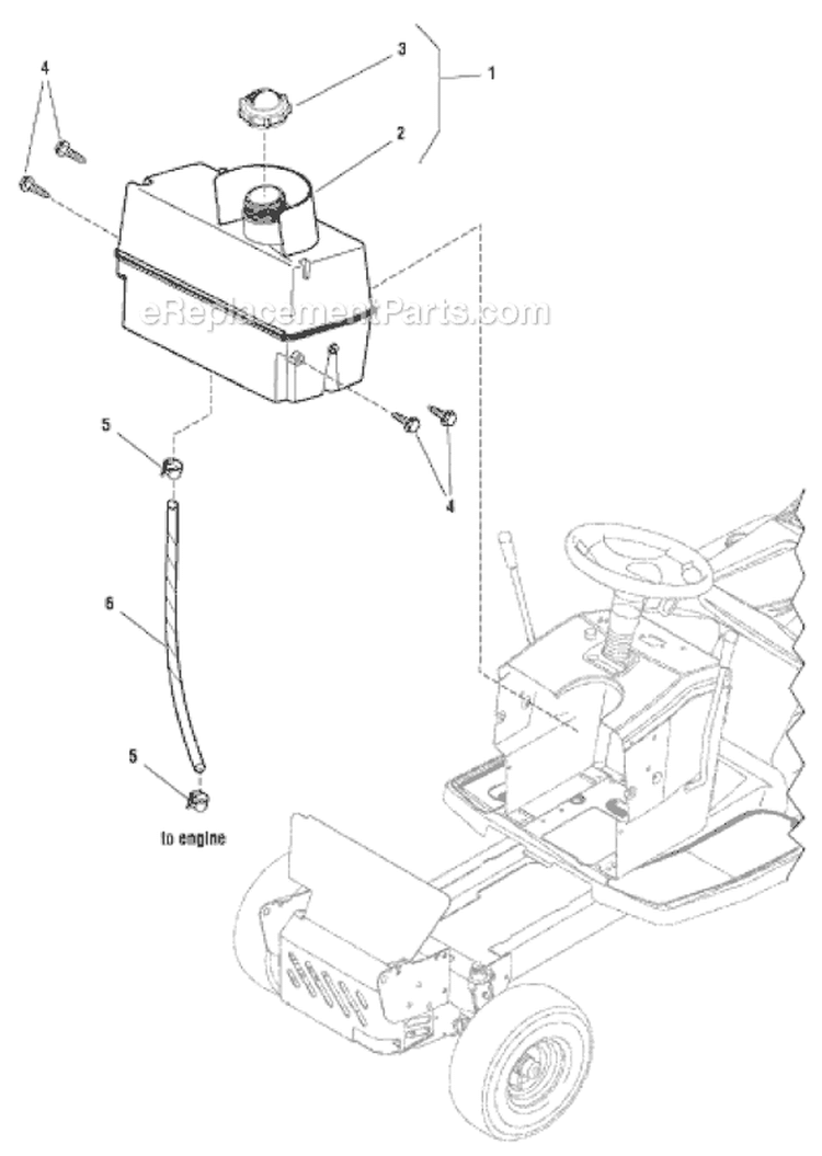Page F Diagram and Parts List for 7800496 ELB125380G Murray Lawn Tractor