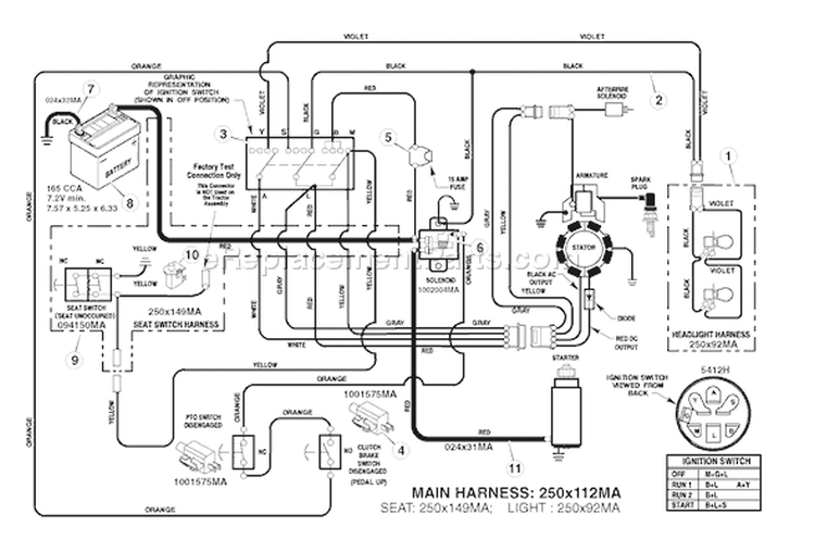 Page D Diagram and Parts List for 7800497 ELB155420H Murray Lawn Tractor