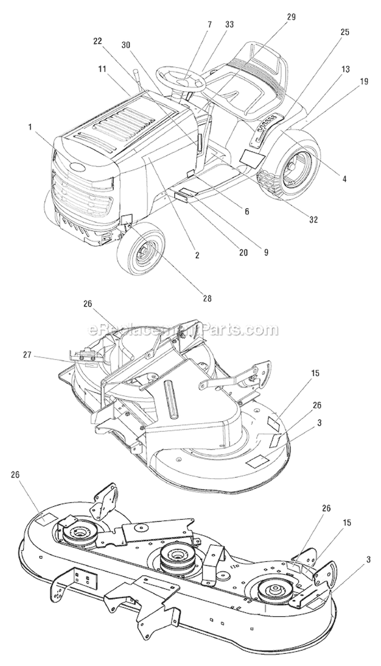 Page C Diagram and Parts List for 7800498 ELB175460H Murray Lawn Tractor