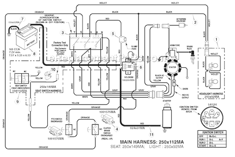 Page D Diagram and Parts List for 7800498 ELB175460H Murray Lawn Tractor