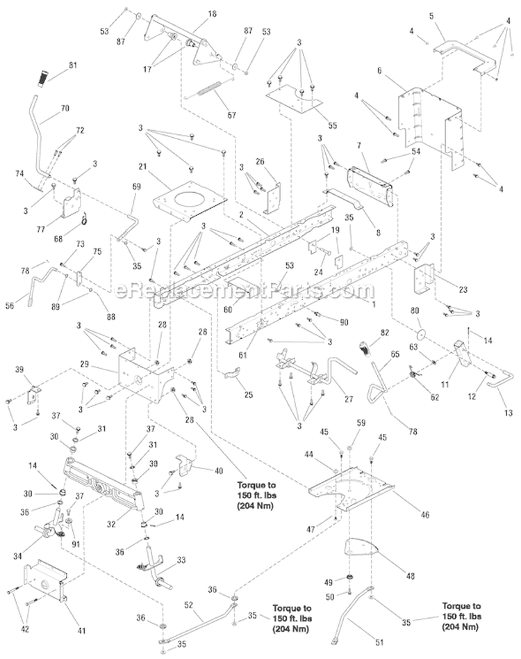 Page F Diagram and Parts List for 7800498 ELB175460H Murray Lawn Tractor