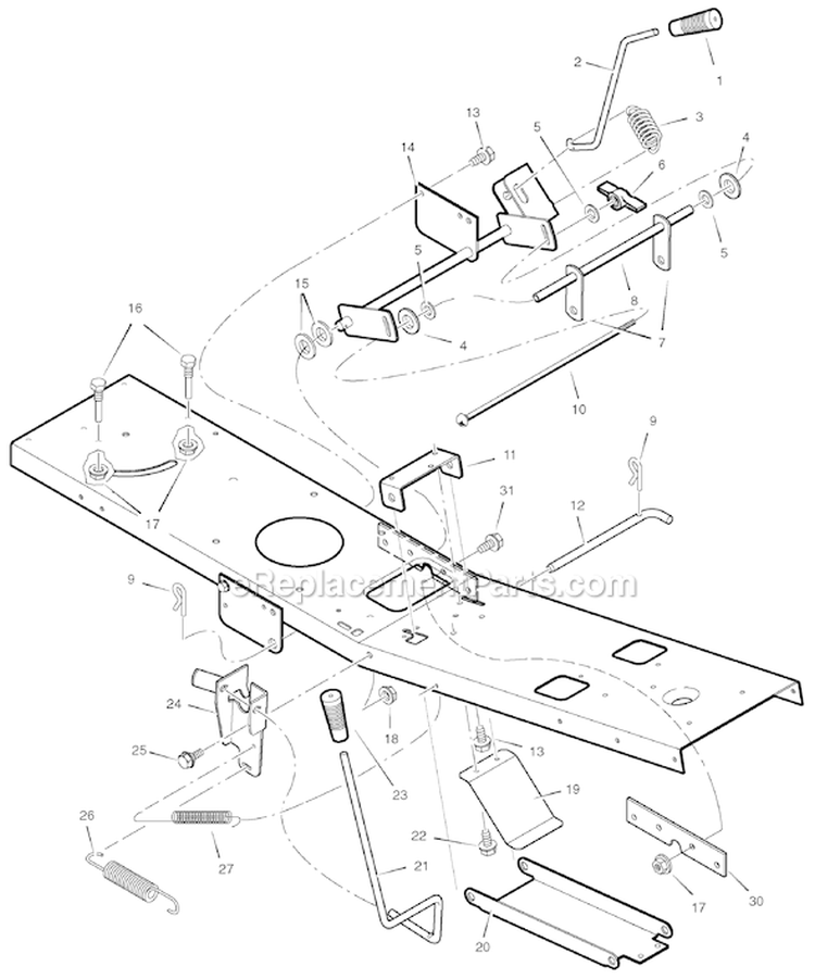 Page F Diagram and Parts List for 7800528 309029x11G Murray Lawn Tractor