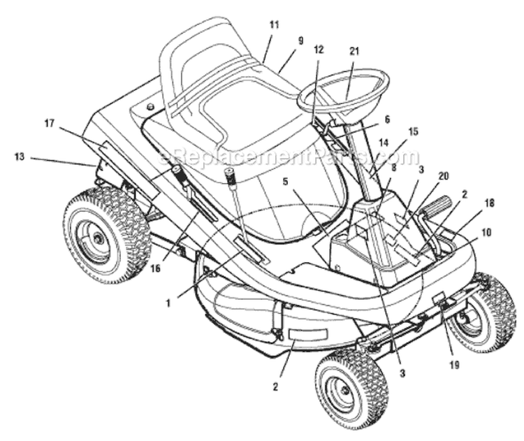 Page B Diagram and Parts List for 7800529 309007x51B Murray Lawn Tractor