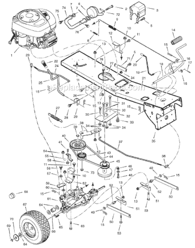 Page D Diagram and Parts List for 7800529 309007x51B Murray Lawn Tractor