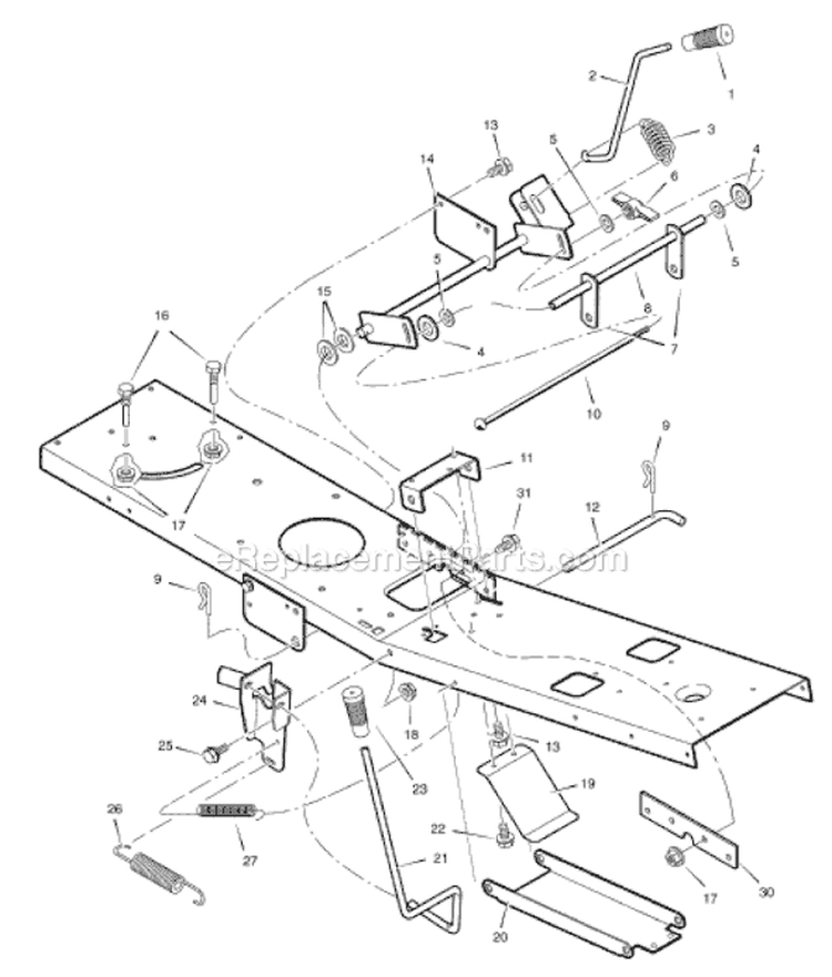 Page F Diagram and Parts List for 7800529 309007x51B Murray Lawn Tractor